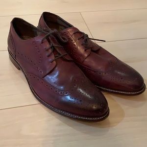 Burgundy wingtip size 13 by Joesph Abboud. $50 obo